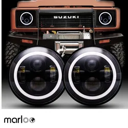 2 Stuks 7 Inch Ronde Led Koplamp Voor Jeep Wrangler Jk Tj Voor Hummer H1 H2 12V 24V voor Suzuki Samurai Lada 4X4 Urban Niva