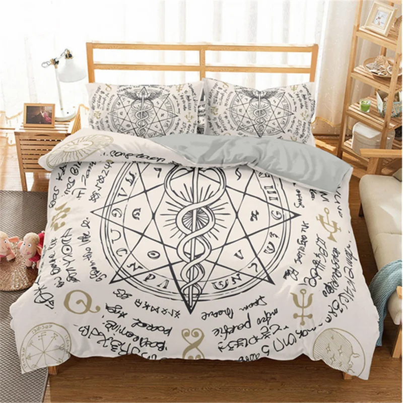 

Alchemy Symbol Bedding Sets Twin/Full/Queen/King Duvet Cover Set Pillowcase Bed cover 2/3pcs Bed Set Bedclothes