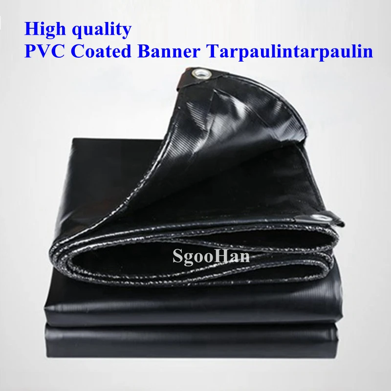 

Black PVC Coated Banner Tarpaulin Repair Tape Rainproof Cloth Outdoor Awning Waterproof Oxford Oilcloth Sun Shade Sail Shelter