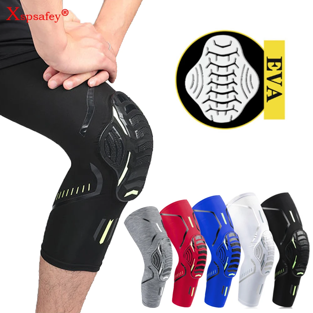 

1Piece Basketball Sports Knee Pads Protector Compression Leg Sleeve Honeycomb Foam Brace Kneepad Volleyball Elbow Gear Plus Size