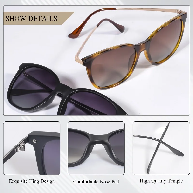 CRIXALIS Vintage Women\'s Sunglasses Polarized Classic Anti Glare Driving Sun Glasses For Men Luxury Brand Designer Shades Female