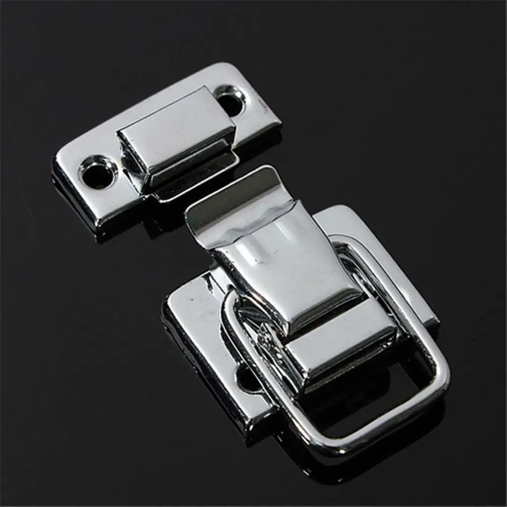 2pcs  Silver Fastener Toggle Latch Catch Chest Case Suitcase Boxes Chests Trunk Lock