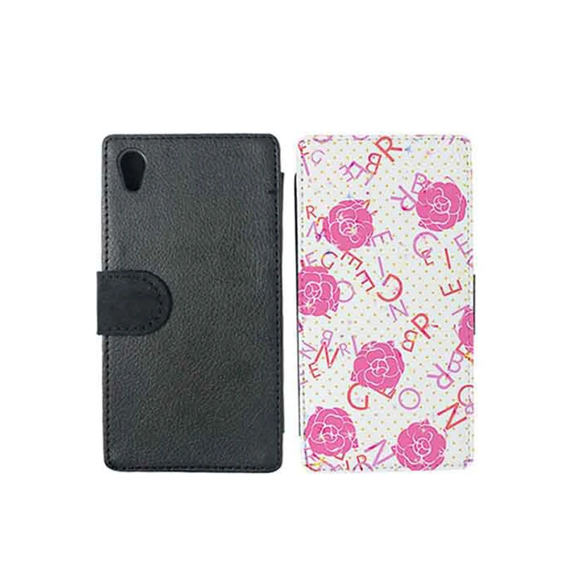 50 pcs Wholesale Flip Wallet Leather Case for Sony  L3 L1 C3 C4 Blank 2D Sublimation Leather Case