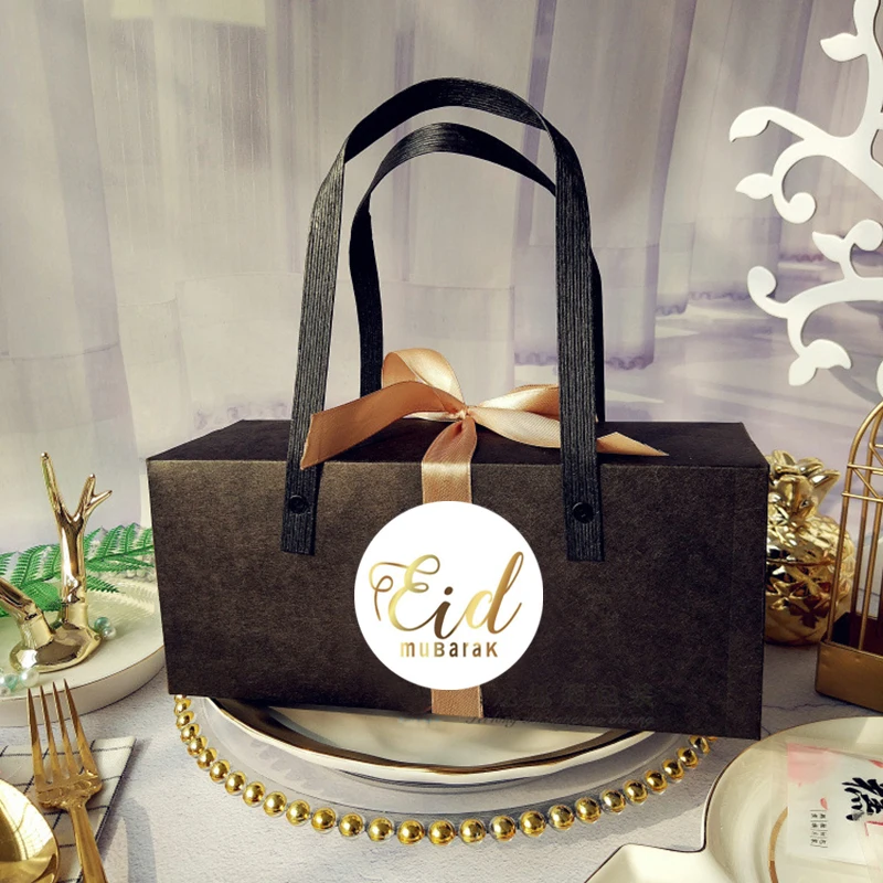 

10 шт. черная коробка для торта на Рамадан мешок крафт портативный подарок печенье в коробках упаковочная коробка boite кекс мешок для печенья ИД Мубарак подарочная коробка