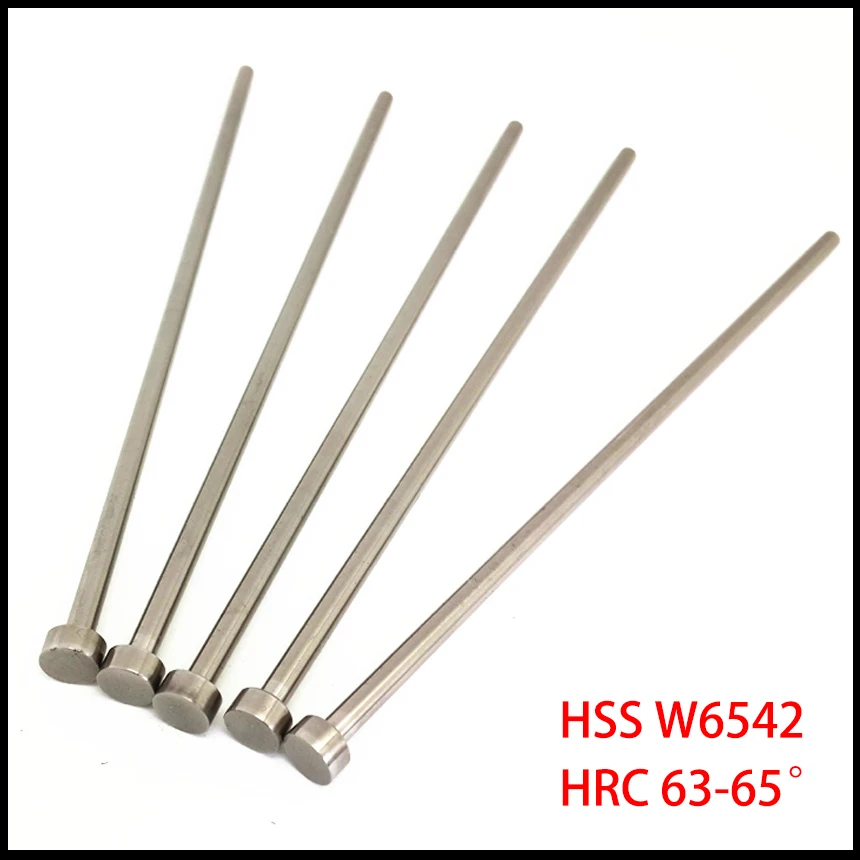 

10.4*60 10.4x60 10.5*60 10.5x60 HSS W6542 HRC63-65 Round Tip Plastic Injection Component Mold T Straight Punching Ejector Pin