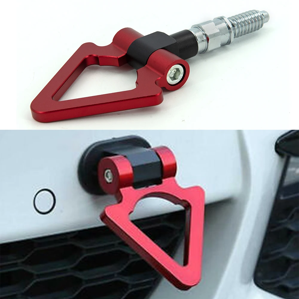 

Tow Hook For European Japan Car Trailer Racing Screw Aluminum CNC Triangle Ring Tow Towing Hook JDM