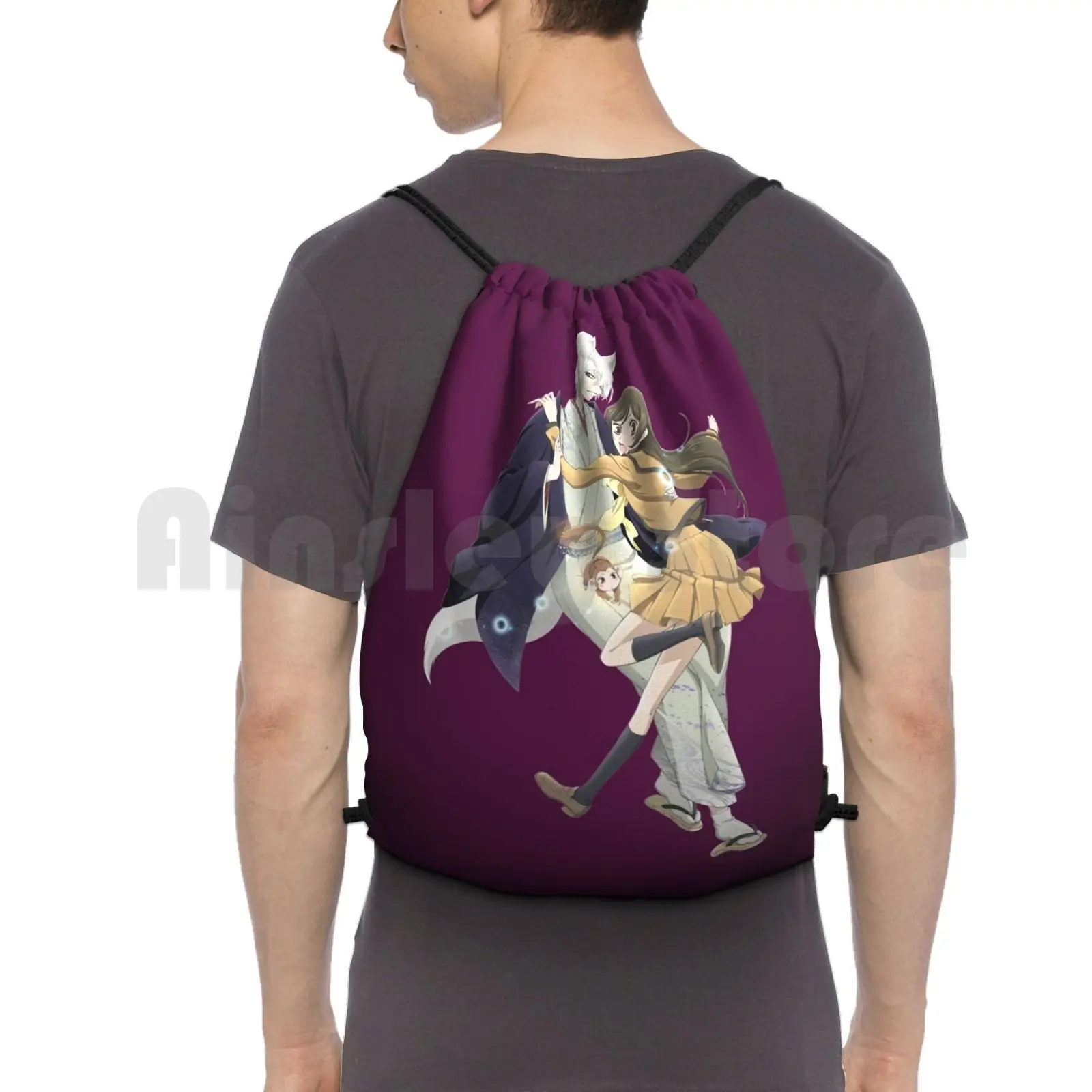 Kamisama Backpack Drawstring Bags Gym Bag Waterproof Tomoe Nanami Momozono Familiar God Kamisama Kiss Kamisama