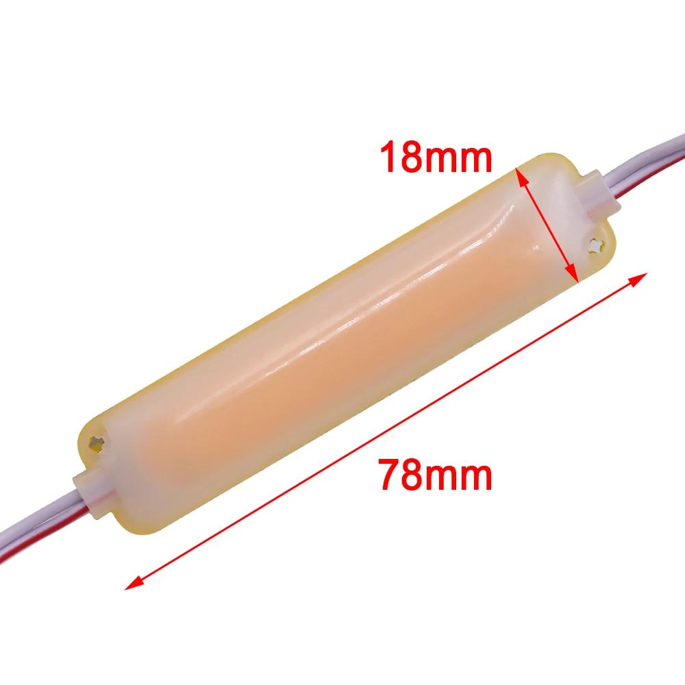 슈퍼 브라이트 COB 모듈, IP67 방수 광고 디자인, LED 모듈 20 개, 화이트 그린 블루 핑크, 12V, 24V