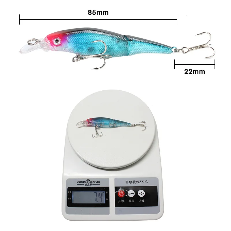Señuelo swimbait articulado de vinilo – Realista para lucio y lubina