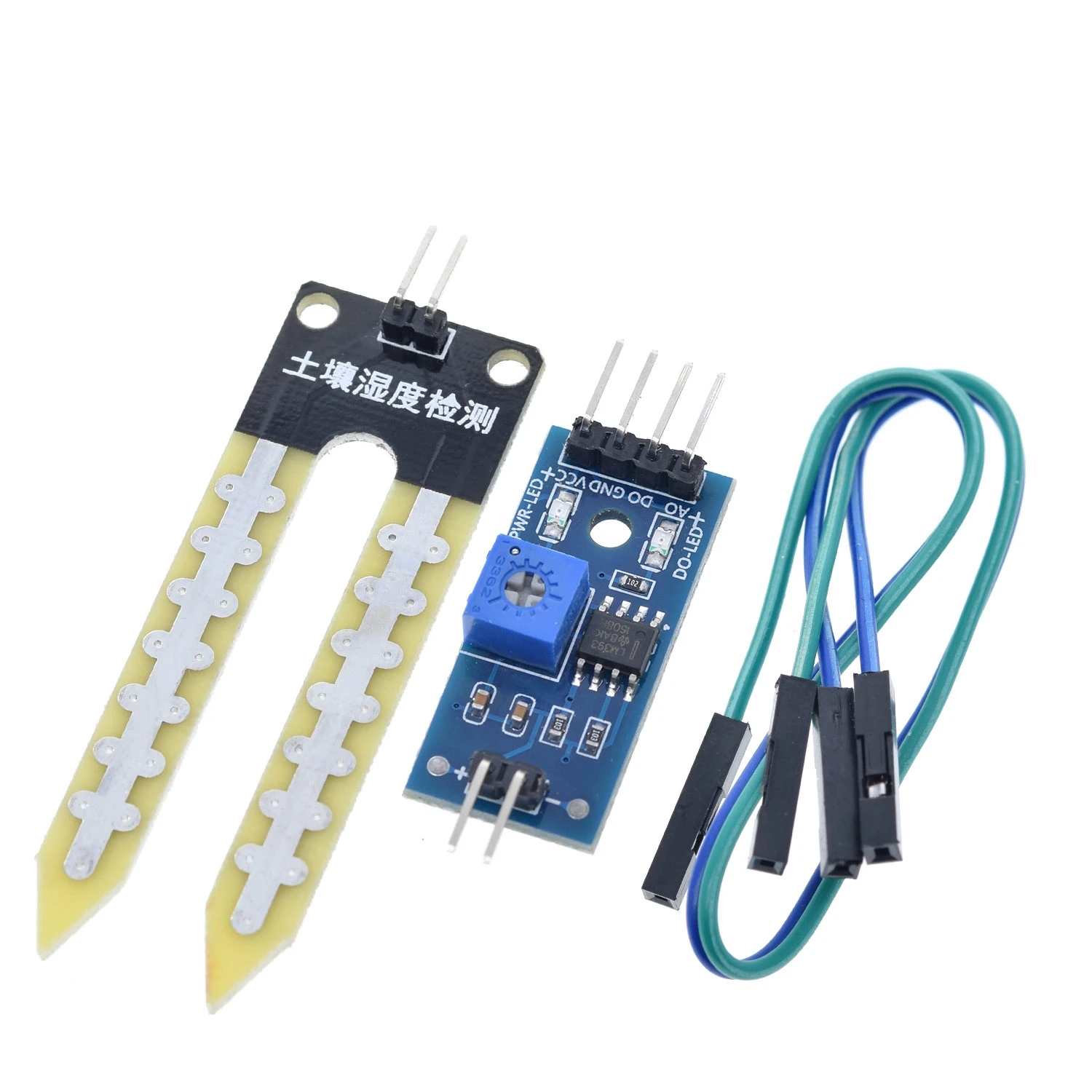 1/3 Stück Bodenfeuchte-Hygrometer-Sensor-Modul für Arduino Entwicklungsboard DIY Roboter Smart Car – Detail 4