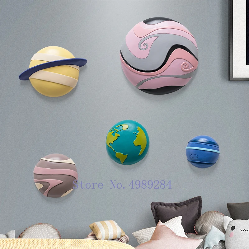 

Resin Background Wall Decoration Planet Earth Universe Wall Decoration Children's Room Suspension Modern Home Decoration
