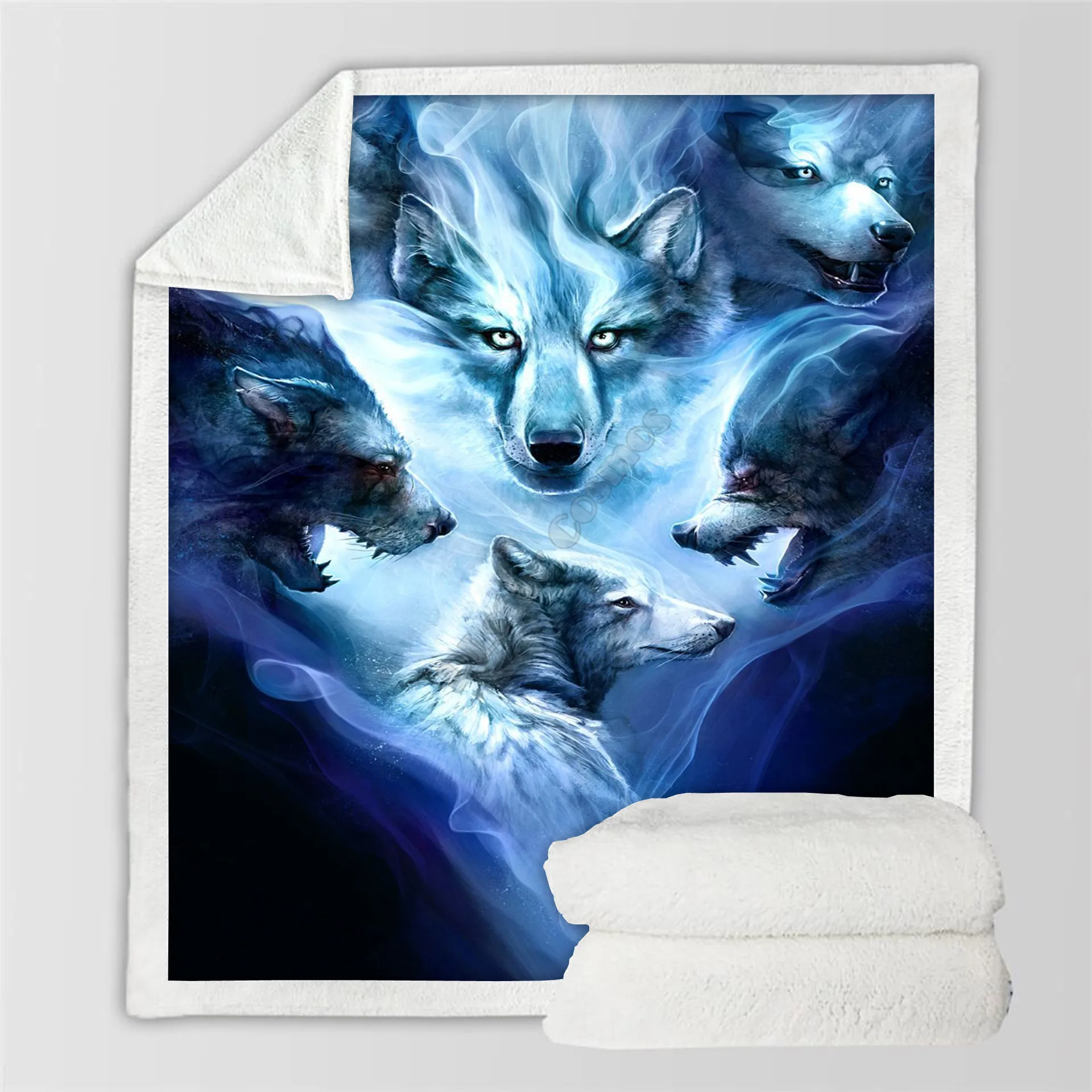 

Plstar Cosmos Wolf Fleece Blanket 3D print Sherpa Blanket on Bed Home Textiles Dreamlike style-4