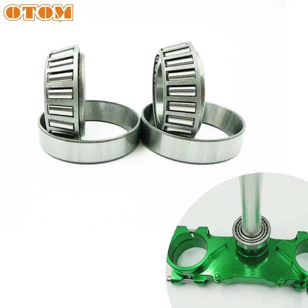 OTOM Motorcycle Accessories Triple Clamps Steering Stem Bearing For KAWASAKI KX125 KX250 KX250F KX450F KLX450R SUZUKI RMZ250