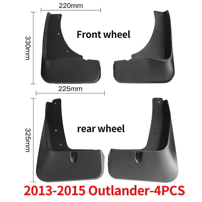 Car Mud Flaps For Mitsubishi Outlander 2009-2021 Mudguards Splash Guards Fender Mudflaps Accessories Dust-proof Wheel 4PCS