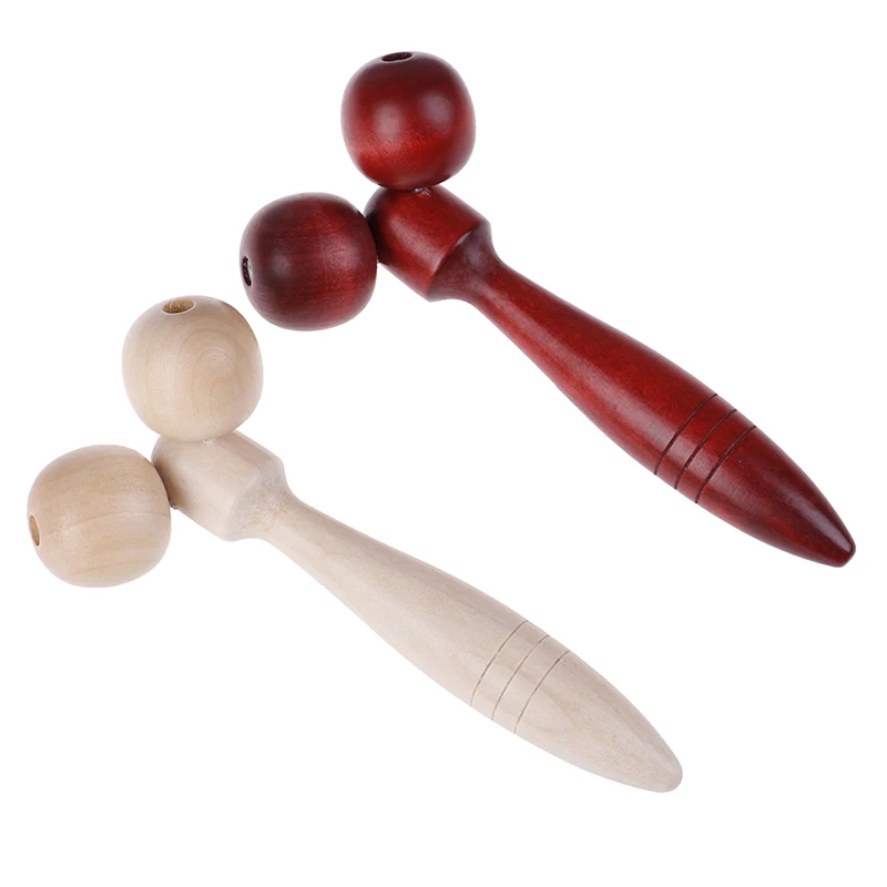 Wooden Eye Face Roller Health Care Massager Primary Wood Color Relaxing Neck Chin Slimming Face-lift Massage Tool High Quality