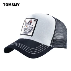 TQMSMY Fashion Baseball Cap With Cat Embroidery Patch Snapback Hip Hop Trucker Caps Men And Women Outdoor Streetwear Caps TMDHLM