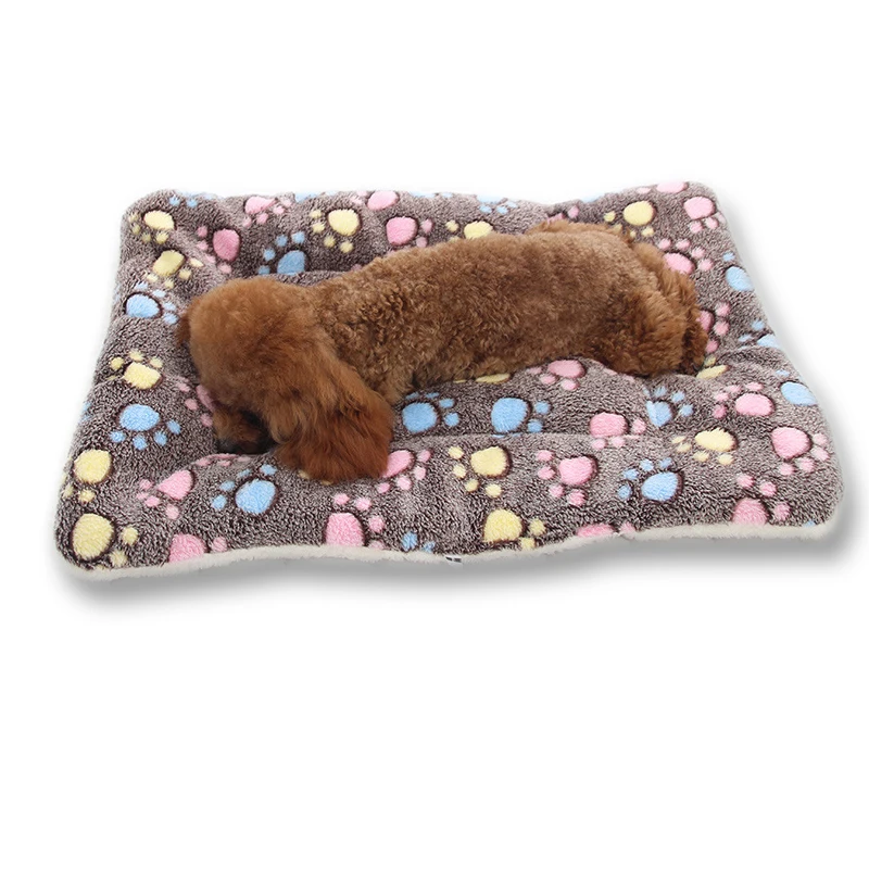 Thickened Flannel Pet Wool Cushion Soft Pet Blanket Cute Patterned Mattress Puppy Dog Cat Sofa Cushion Peace of Mind Sleep Cover view 6