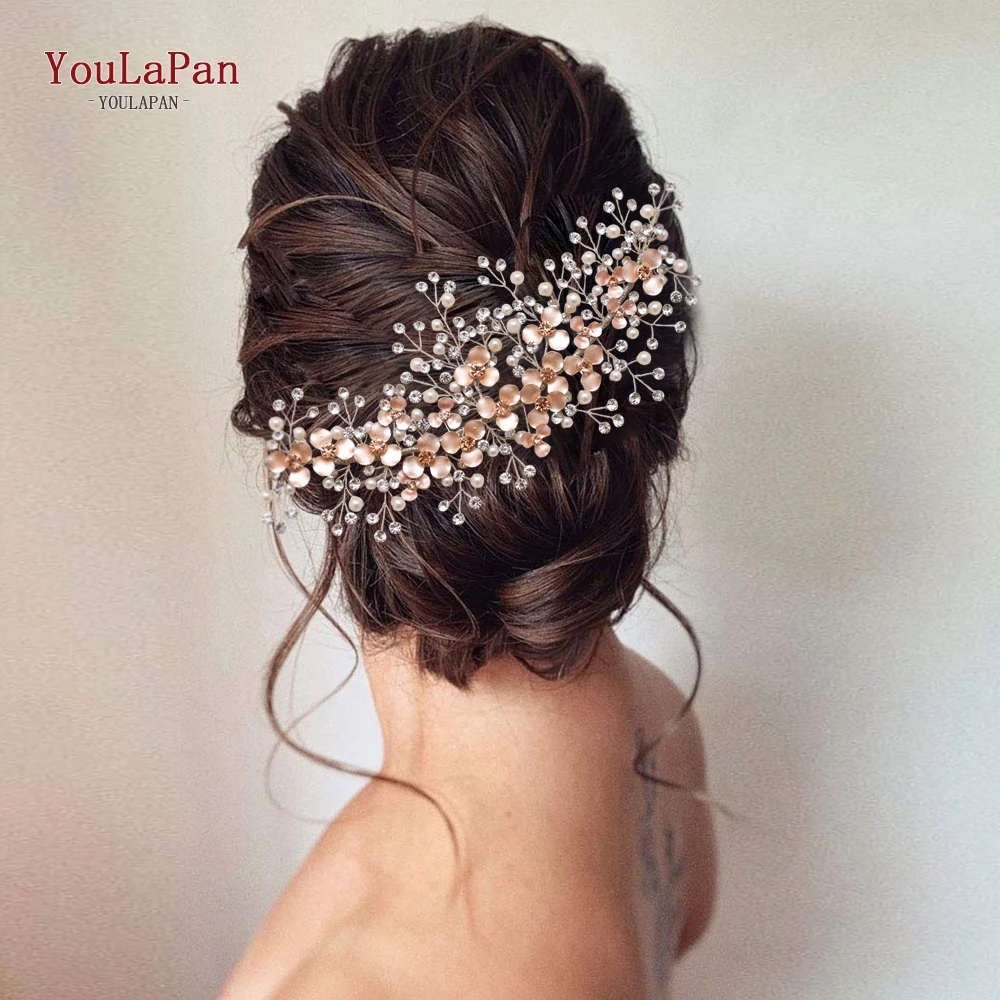 

YouLaPan Alloy Flower Wedding Headpieces High Quality Bridal Headband Floral Bridal Hair Accessories Luxury Bridal Crown HP306