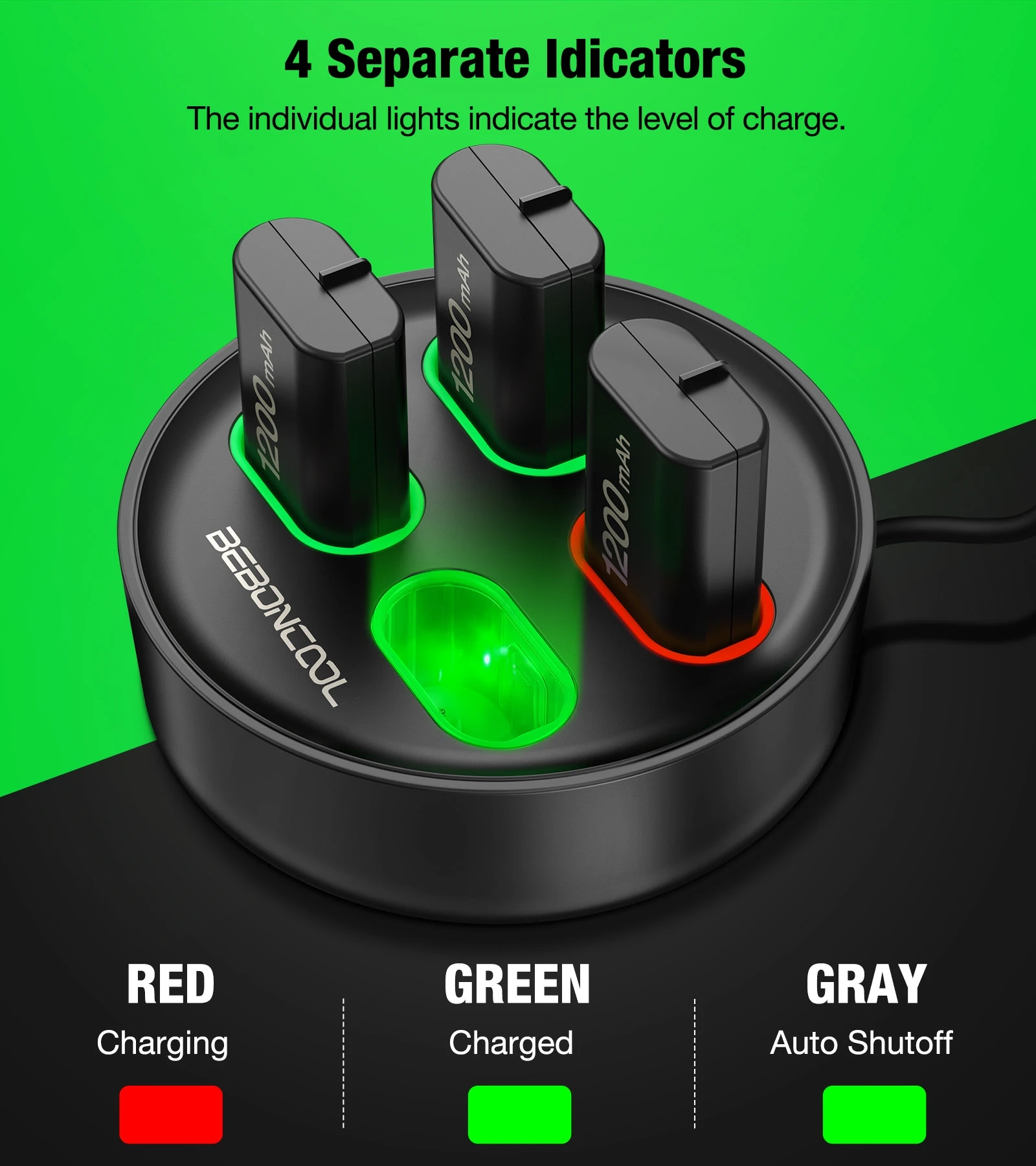 Bateria de reposição 4x1200mah bateria recarregável para xbox series x/s/xbox um s/x/xbox um controlador + carregador de bateria usb