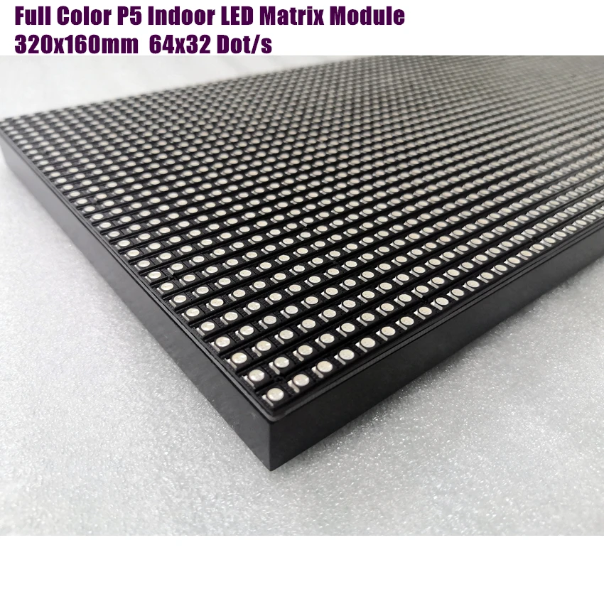 LED Matrix P5 Indoor 320x160mm 64*32Pixels SMD2121 1/16S HUB75 Full Color LED Display Module