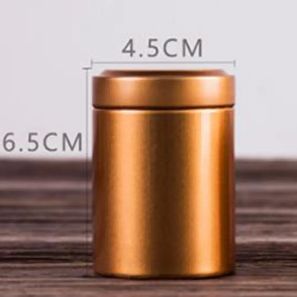 New Mini Tin Storage Box Round Shaped Sealed Jar Cans Coffee Tea Caddy Tea Iron Box Tinplate Container for Gift Home Decoration