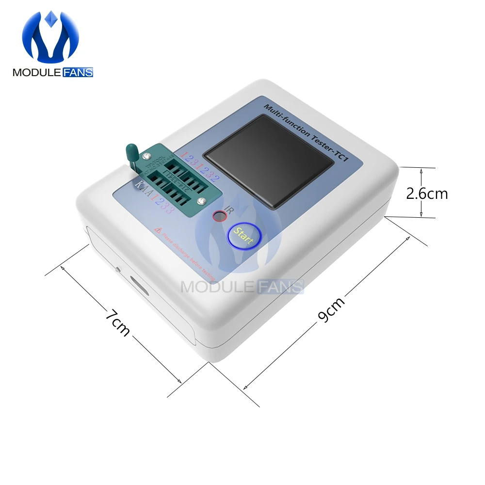 Multifunktionale LCR-TC1 3,5 Zoll 160X128 Bunte Display TFT Hintergrundbeleuchtung Transistor Tester Für Diode Triode Kondensator Widerstand – Detail 15