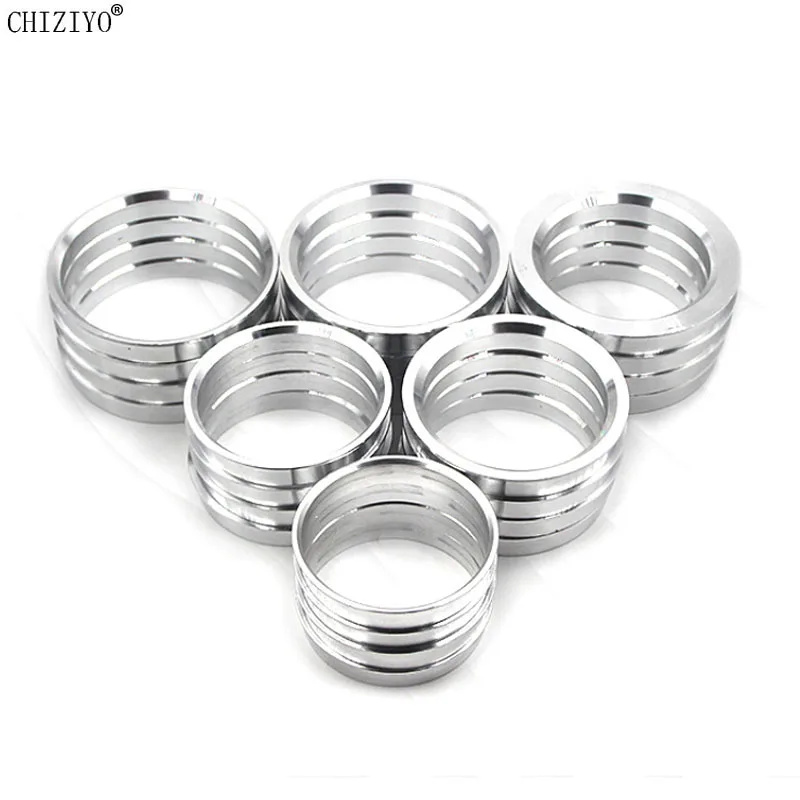 4 Pcs/set Inner Diameter 57.1 60.1 64.1 Turn 73.1 Wheel Hub Modification Center Ring Aluminum Alloy Center Hole Collar