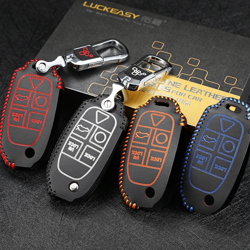 LUCKEASY For volvo XC90 2004 2008 2010 2013 xc class 2014 Car Key bag case wallet holder key cover