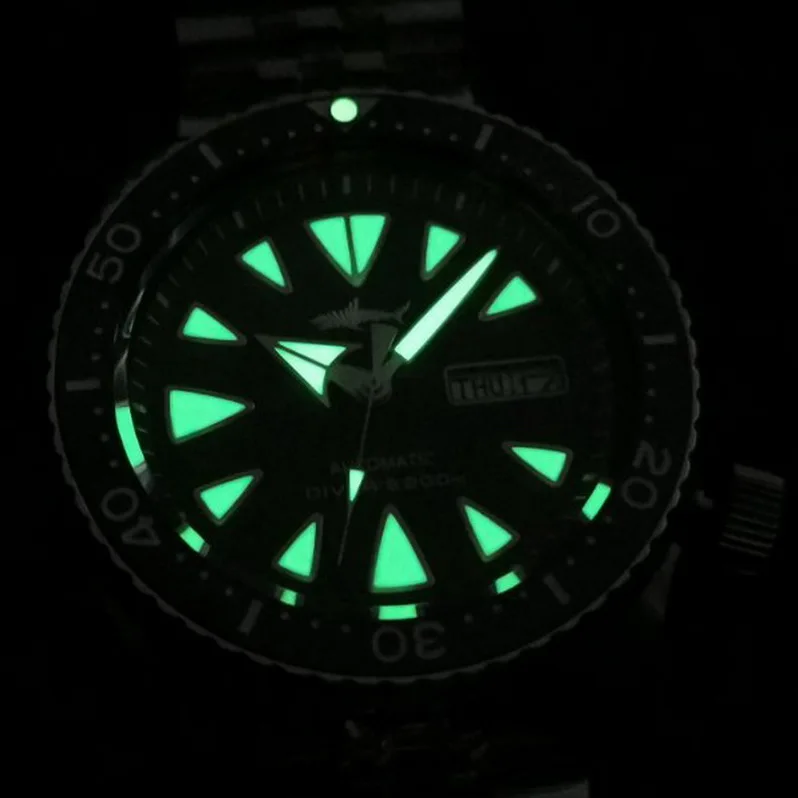 HEIMDALLR orologi subacquei sportivi da uomo orologio automatico da uomo orologio da polso meccanico impermeabile da 200 m orologio super luminoso in acciaio inossidabile