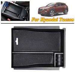 Central Console Glove Tray Armrest Secondary Storage Box For Hyundai Tucson TL 2015 2016 2017 2018 2019 AT DRIVE Car Organizer
