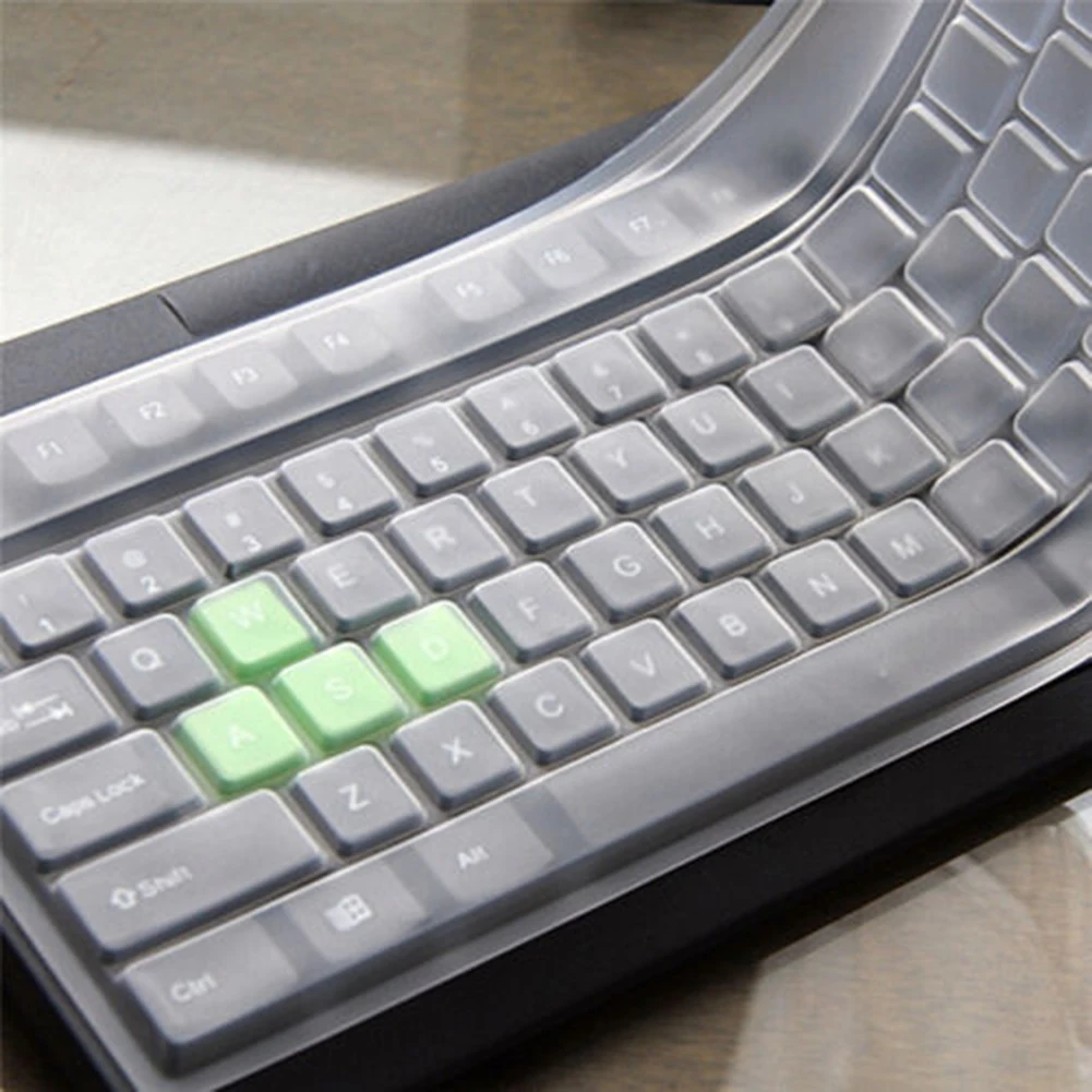 Universal 108 Keys Keyboard Cover 17 inch Silicone Desktop Computer Keyboard Cover Skin Protector Film Cover