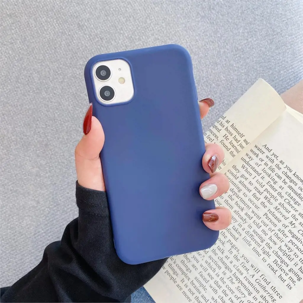 Candy Farbe Silikon Telefon Fall Für iphone 13 14 Pro Max Funda Für iphone 11 12 Pro max 13 mini 14 Plus Matte Zurück Abdeckung Coque – Detail 12