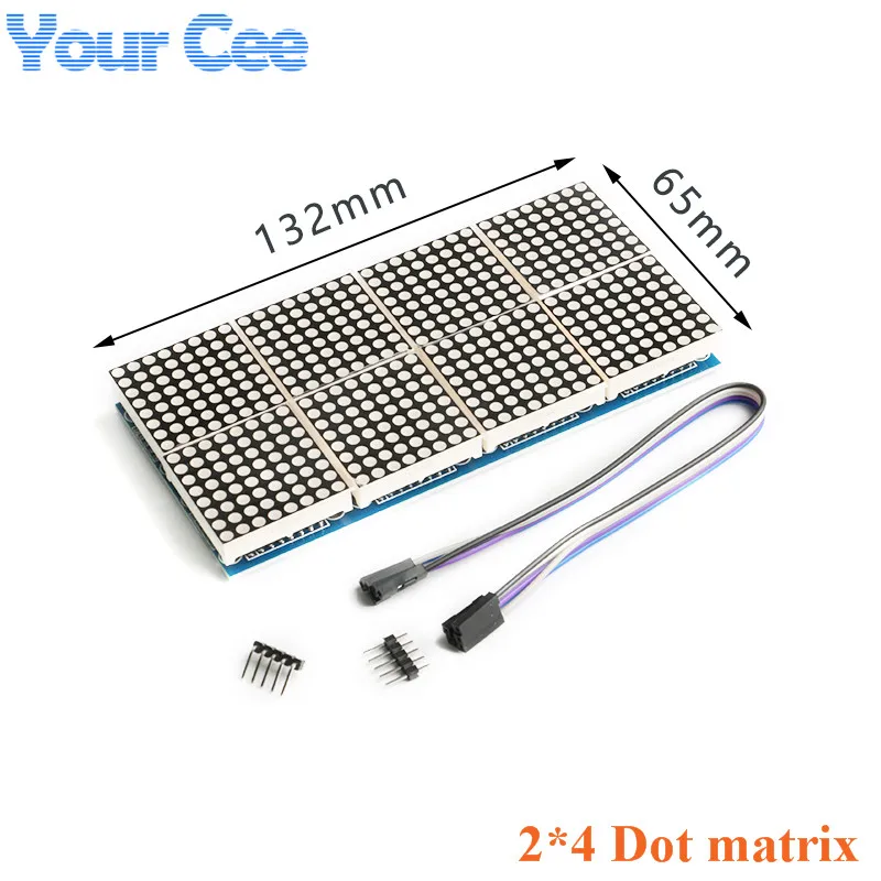 MAX7219 8*8 Dot Matrix LED Display Module 8/4/2 in one Digital Tube Microcontroller Control Board 1x2 2x4 For Arduino DIY KIT