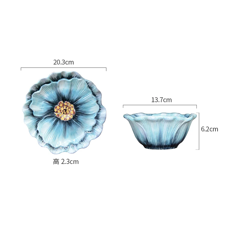 Ajuny Bol en stéatite avec motif floral fait à la main pour décoration de table de cuisine 12,7 cm
