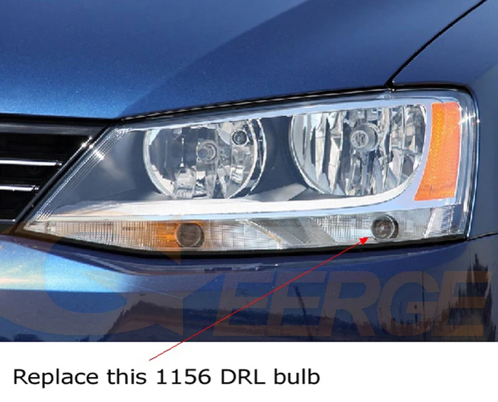 For Volkswagen VW Jetta Sagitar A6 MK6 IV 162 163 Ultra Bright White Reflector 1156 BA15s LED Bulbs Daytime DRL Light No Error