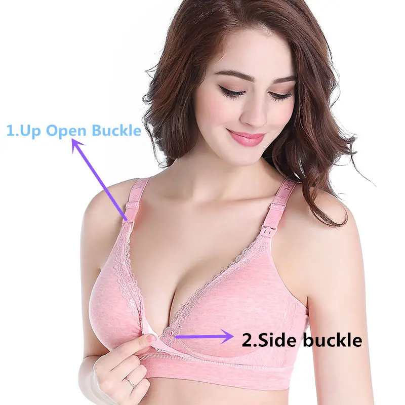 

Quality Cotton Breastfeeding Bras Maternity Wirefree Nursing Bra Clothes for Maternity Underwear Vintage Pregnant Bra