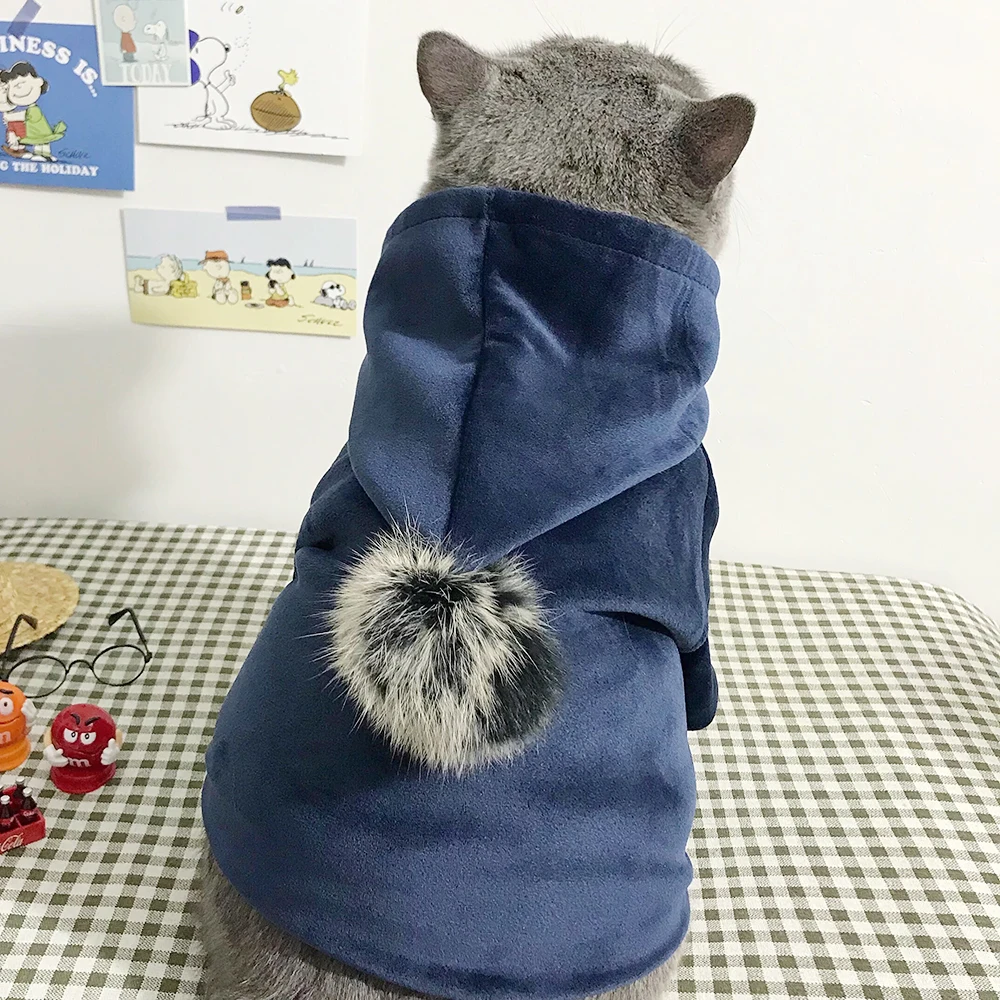 Pet Clothes Dog Cat Winter Warm Hoodies  S-XXL Pet Jacket Coat Puppy Chihuahua Clothing For Small Medium Dogs Cats Pet Outfit