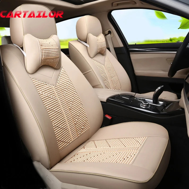 

Custom Car Seat Covers Set for Volkswagen VW Atlas 2021 2020-2017 Car Seat Protection Ice Silk & PU Leather Cover Seats Supports