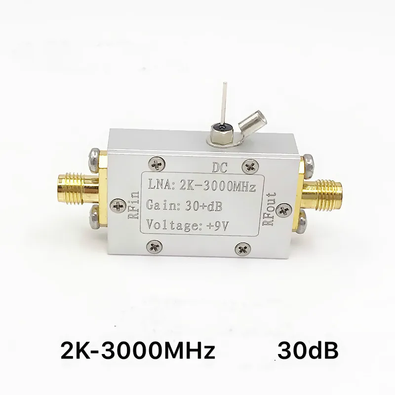 

RF Broadband Amplifier Low Noise LNA (2K-3000MHz Gain 30dB) with CNC Enclosure