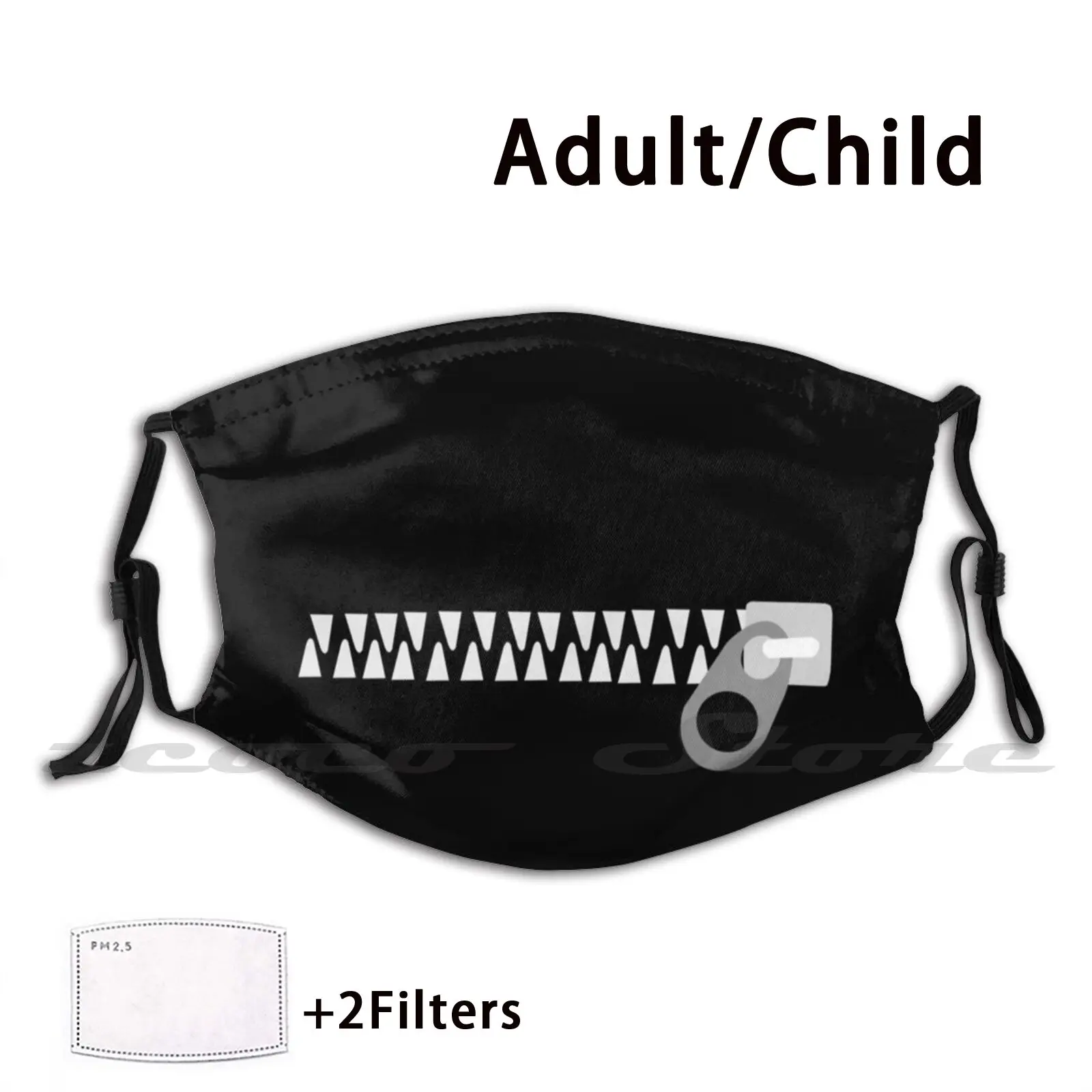 Cerniera No Smile modello personalizzato filtro lavabile Pm2.5 maschera per bambini adulti cerniera No Smile Zipper No Smile Shut Up Hand Gag Shush