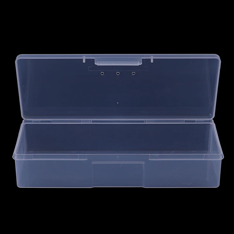 1PCS 19.5x7.5x4cm Rectangular Bead Organizer Case Plastic Clear Storage Box Jewelry Container Case