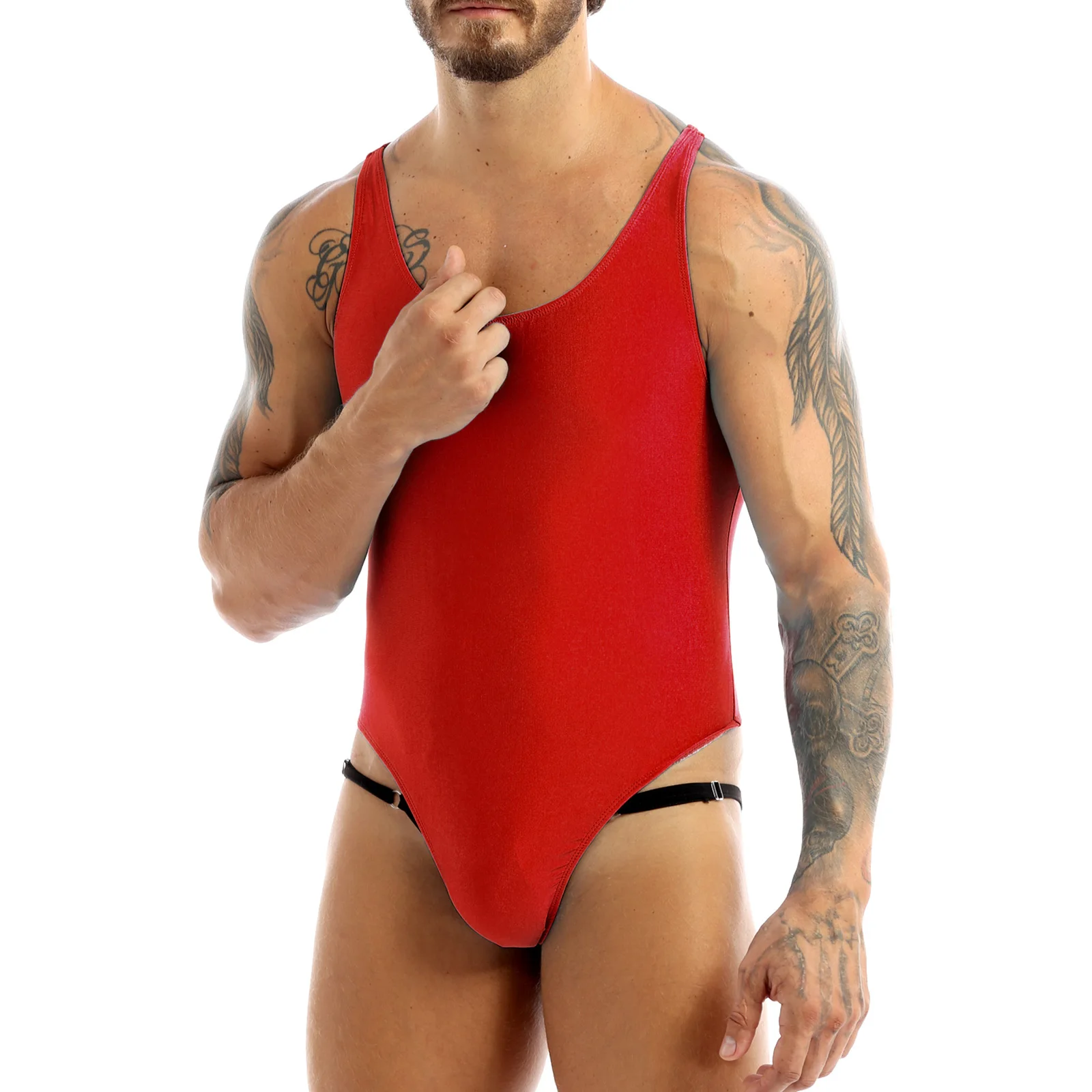 Bodysuit Men Spandex Corset High Elasticity One-piece Fitness Clothing Shapers Slim Corrective Body Sculpting Pulling Underwear