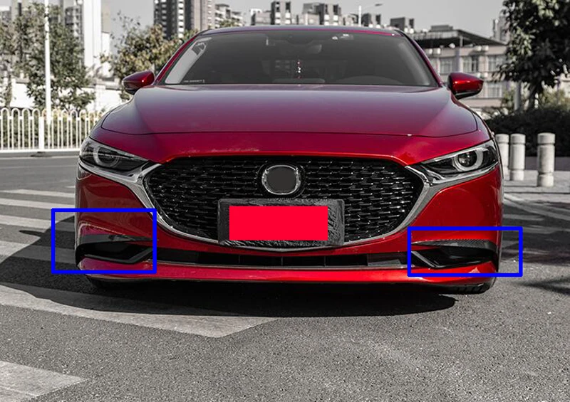 For Mazda 3 Axela Sedan BP 2019 2020 Car Accessories Carbon fiber style Before Fog Light Trim Bezel