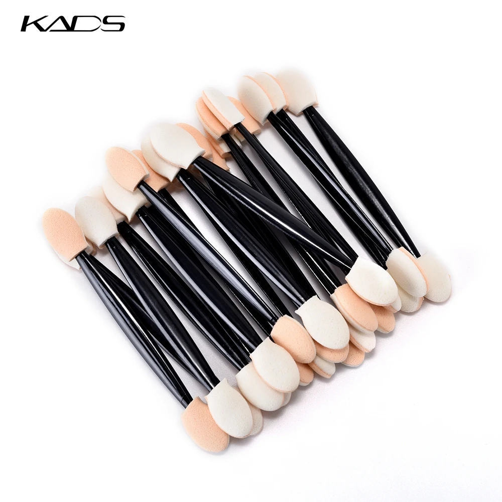 20pcs/set Mirror Chrome Pigment Brush Double Sided Nail Glitter Powder Sponge Stick Eye Shadow Applicator Cosmetic Makeup Tools