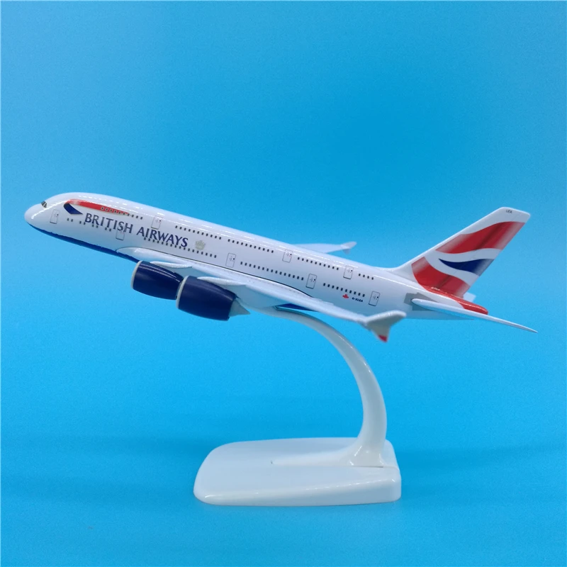 Модель самолета Airbus A380, 20 см, металлическая, в масштабе 1:400