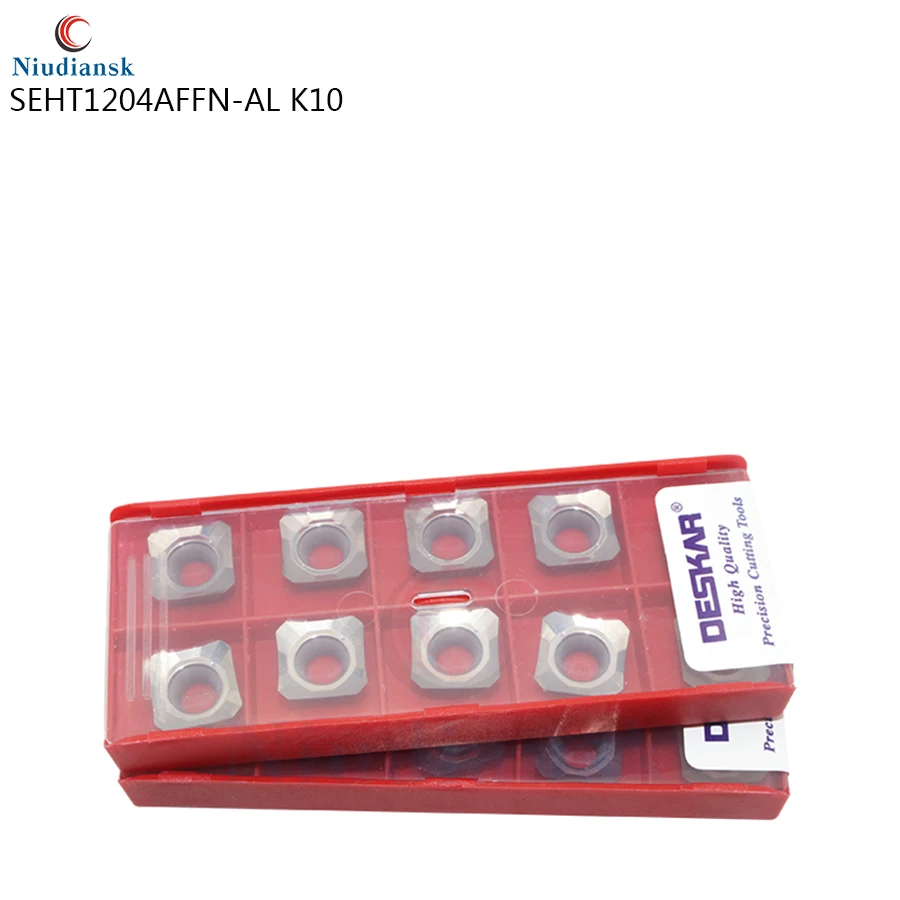 Herramienta de corte de inserción de carburo K10, SEHT1204AFFN-AL auténtica 100% Original, herramienta de torneado externo, máquina CNC, torno CNC