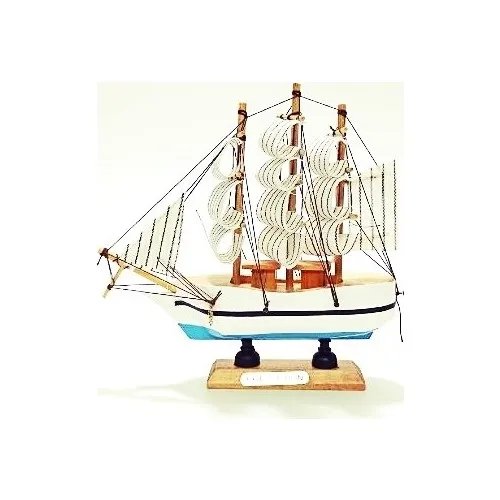 Gift Net Wooden Handmade Sailing Boat Model Medium Size 20 cm