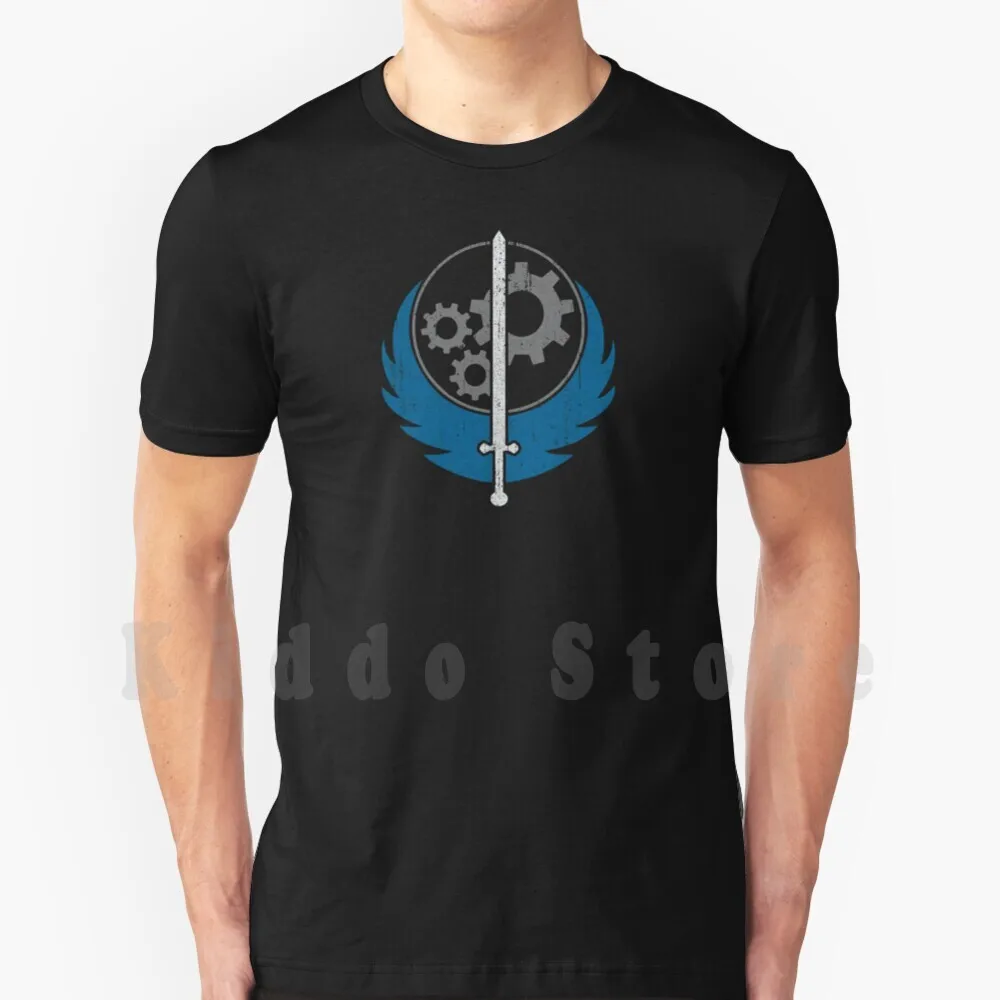 Camiseta Brotherhood Of Steel (Variante) de algodón para hombre, camiseta genial con estampado DIY, videojuego, Gamer, Gaming, Power Armor, Armor Suit, Tec Pip