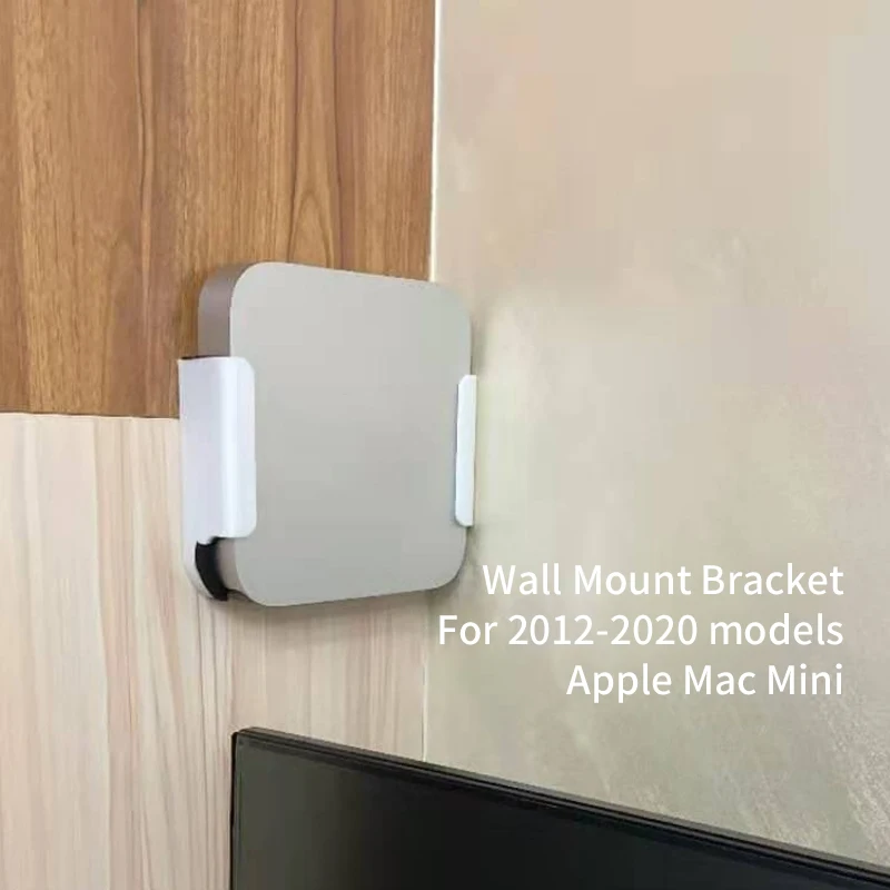 Wall Bracket For Apple Mac Mini 2012-2020 Computer Back Mounted Desktop Bottom Bracket Free Screws Save Space 3D Print Bracket