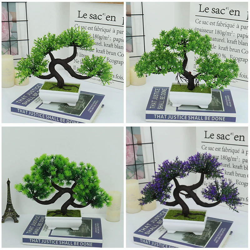 

Simulation green plant welcoming pine bonsai set home furnishings dry flower plastic bonsai indoor table artificial flower